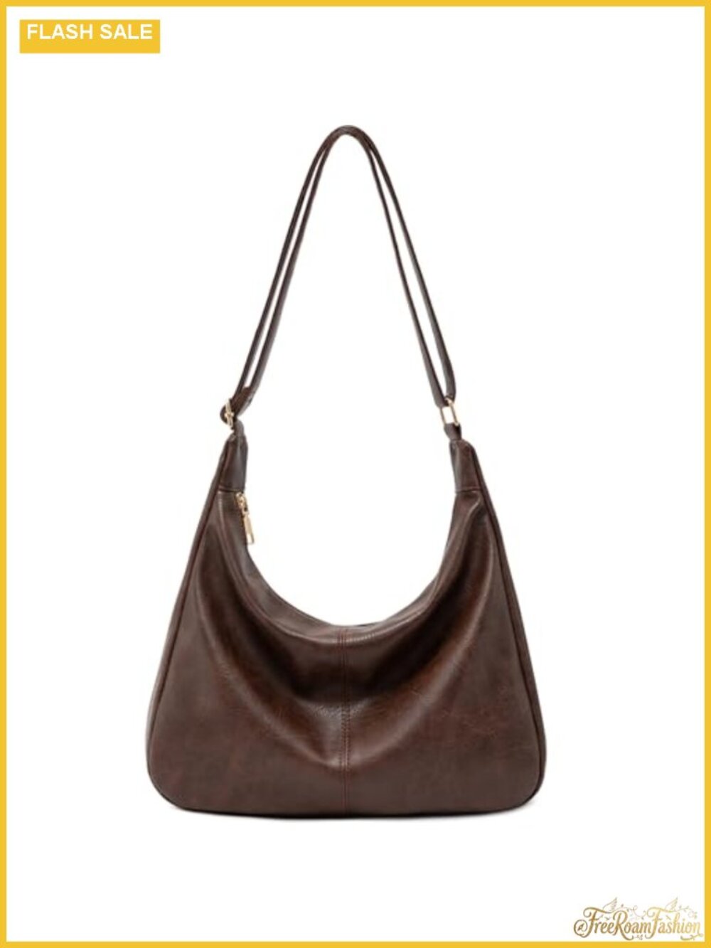 Vegan Leather Hobo Bag Foldable Shoulder Crossbody Purse